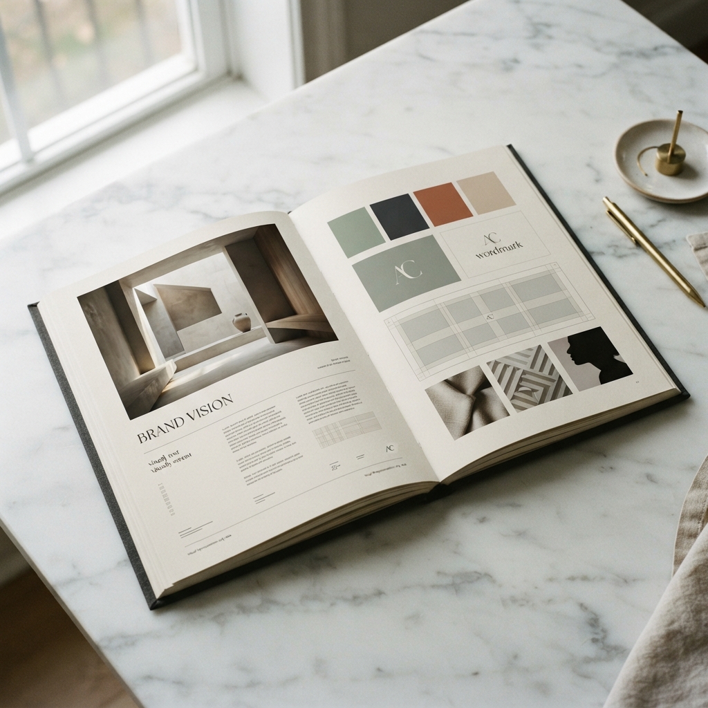 brand_book_a_premium_cinematic_shot_of_a_physical_brand_book_lying_open_on_a