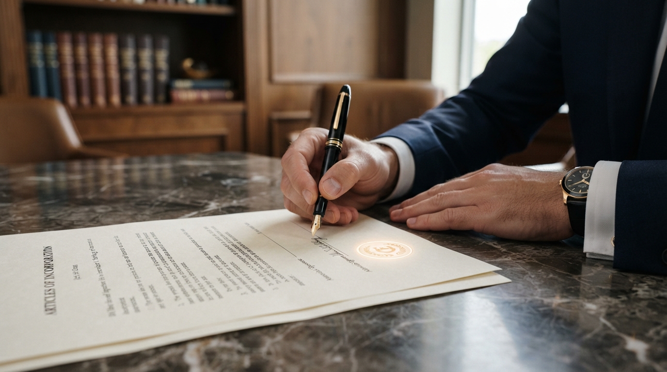 company_establishment_a_close_up_of_a_professional_signing_a_document_with_a